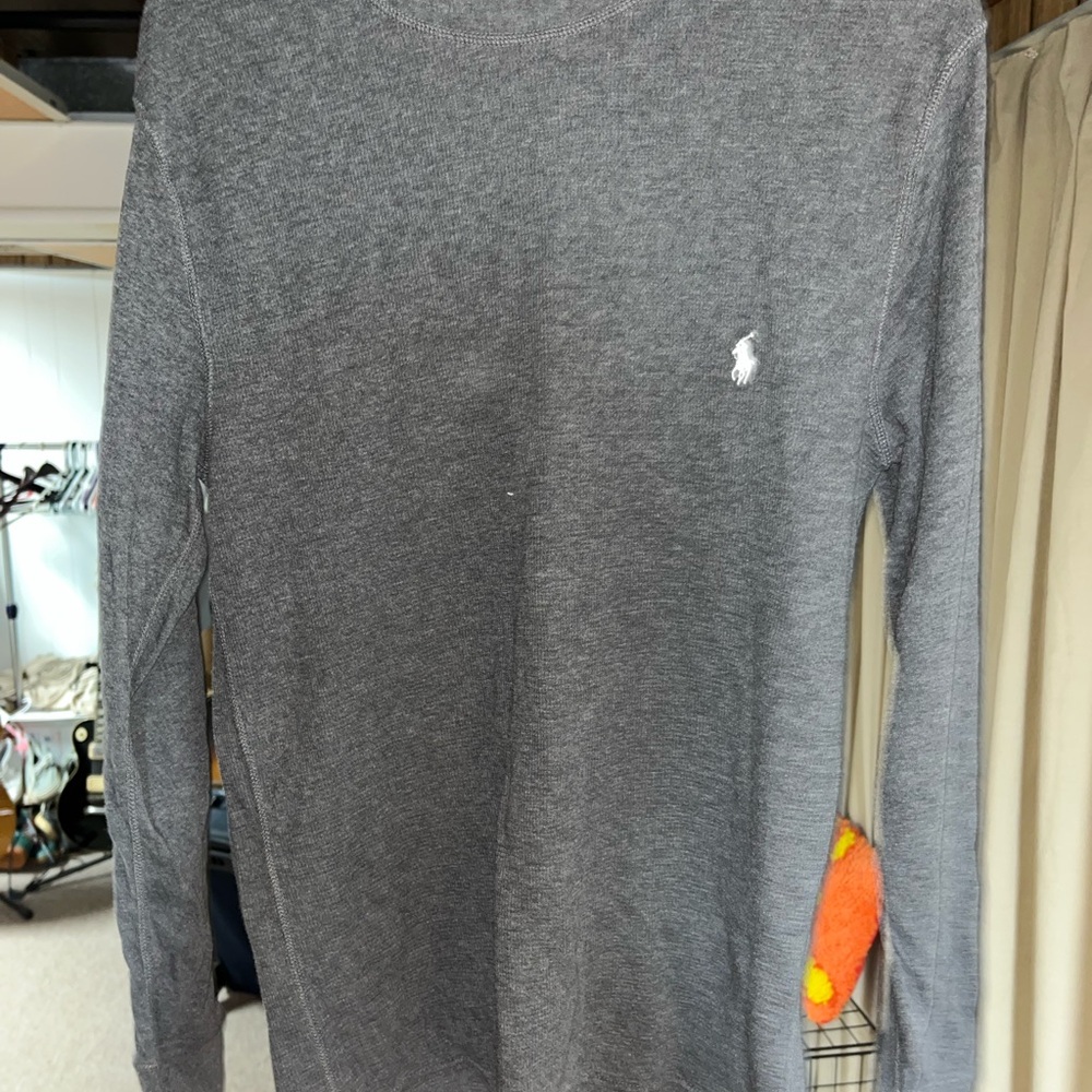 Thermal Ralph Lauren Dark Gray Long Sleeve Tee